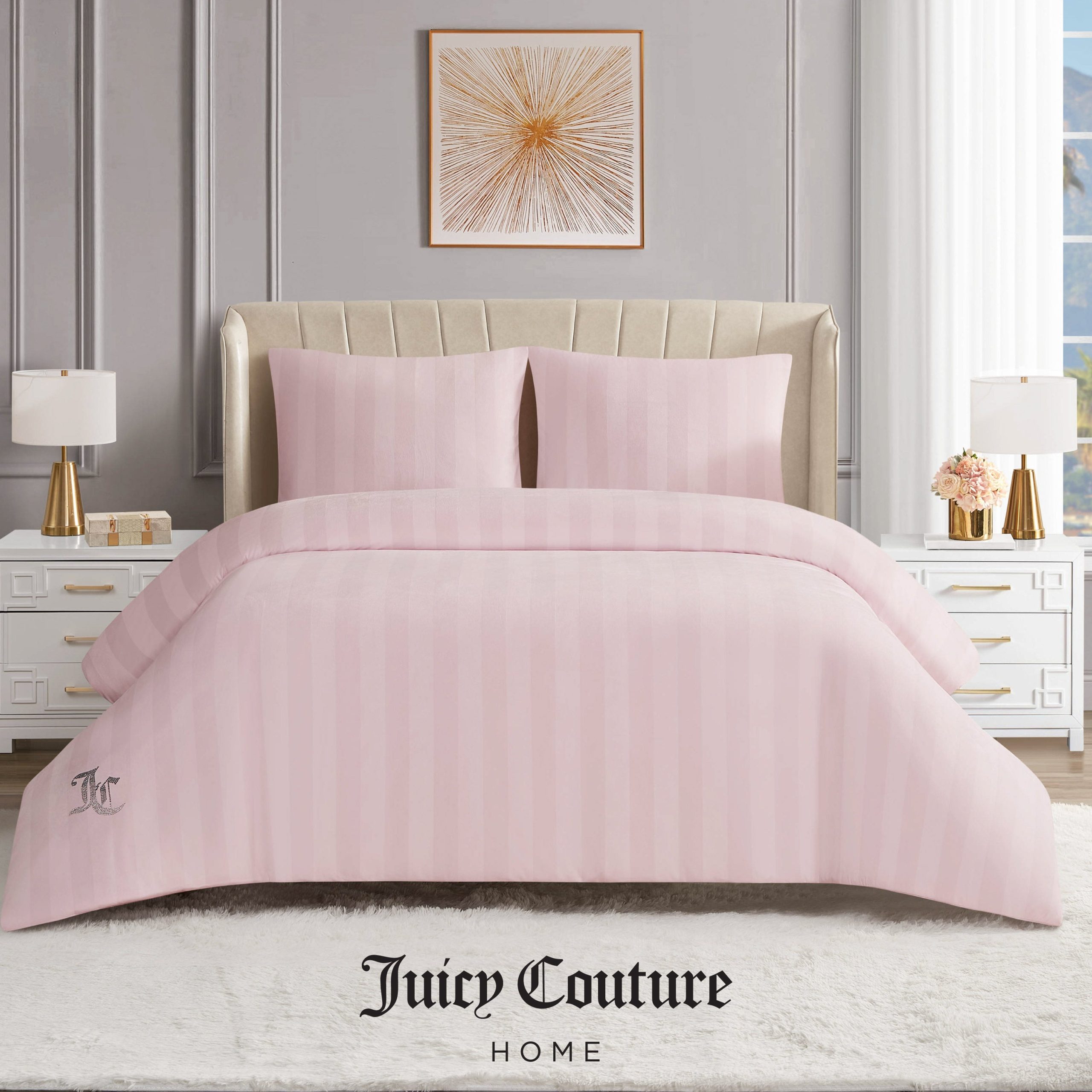 Jenny Velour Striped Jacquard Duvet Set - Image 5
