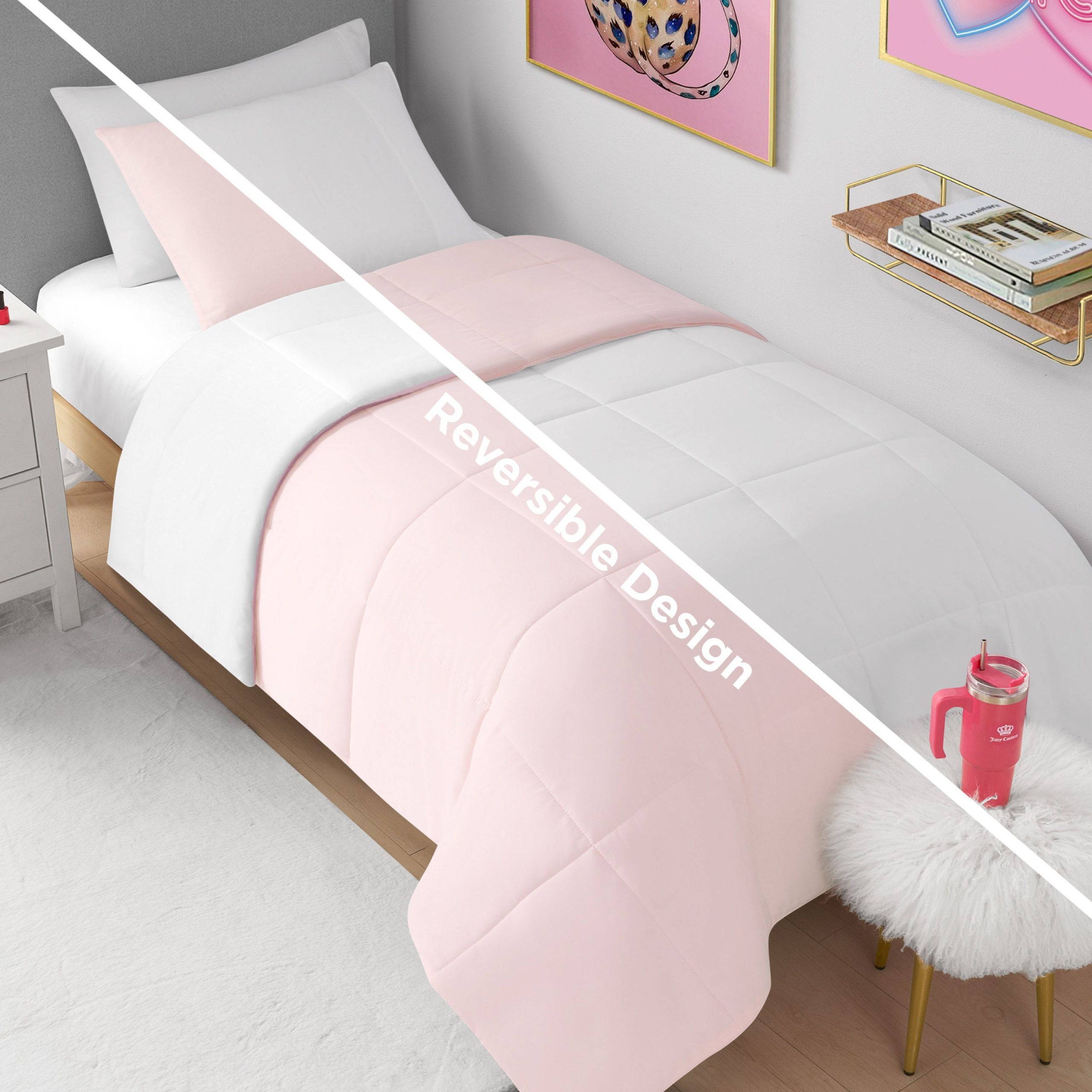 Box Stitch Reversible Comforter Set - Image 5