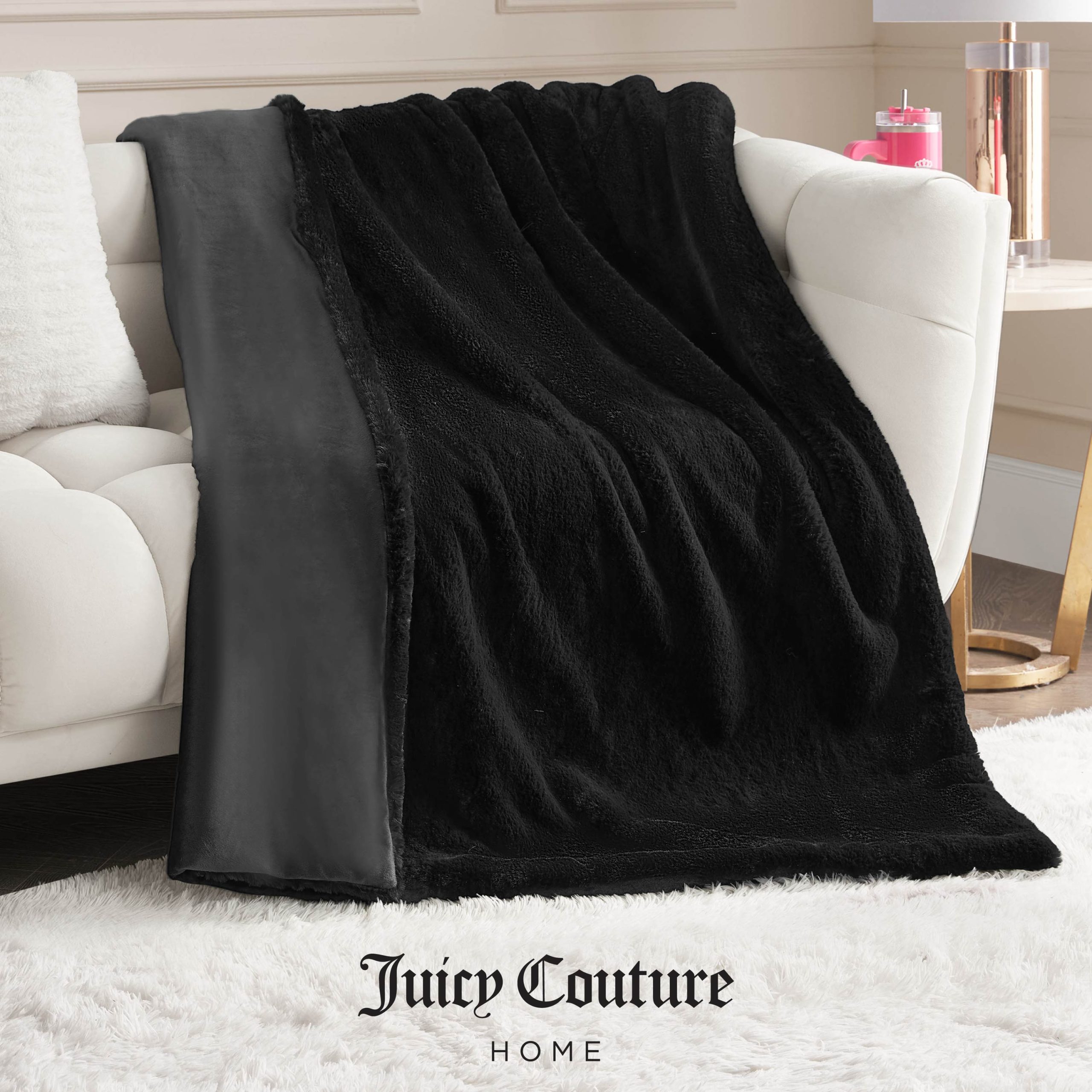 Big Fluffy Solid Faux Fur Blanket - Image 2