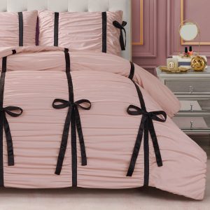 Amelie Bows Ruched Comforter Set