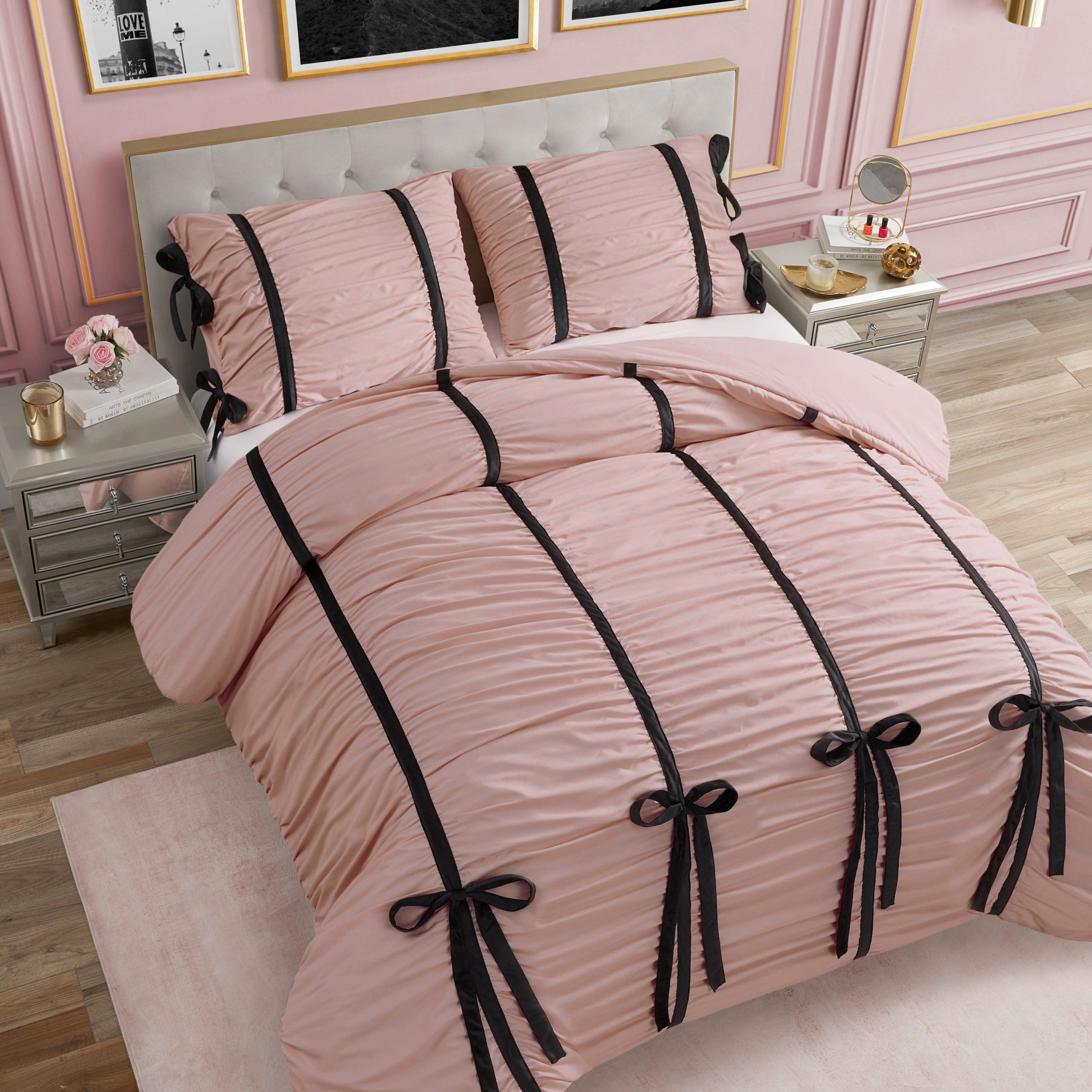 Amelie Bows Ruched Comforter Set - Image 5