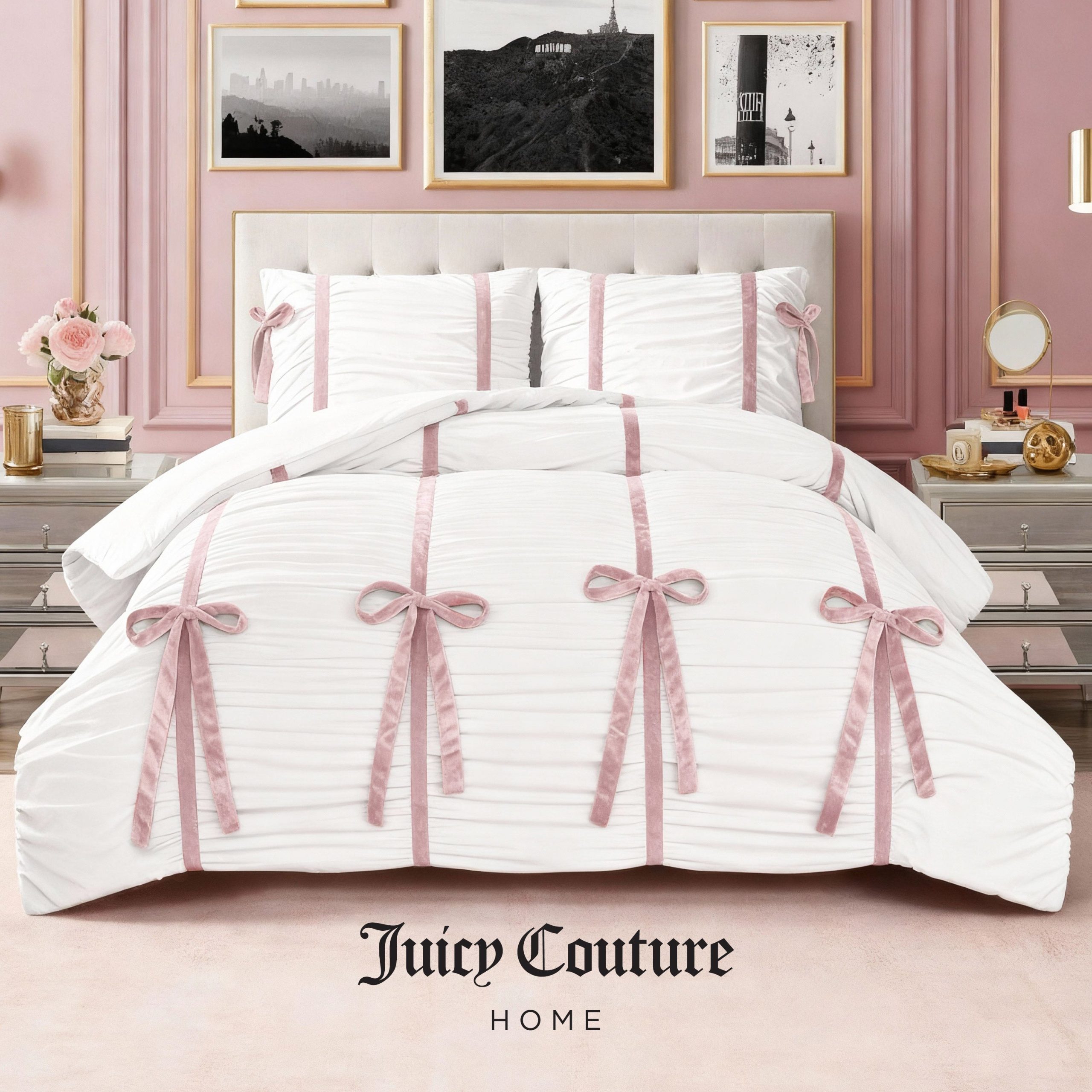 Amelie Bows Ruched Comforter Set - Image 2