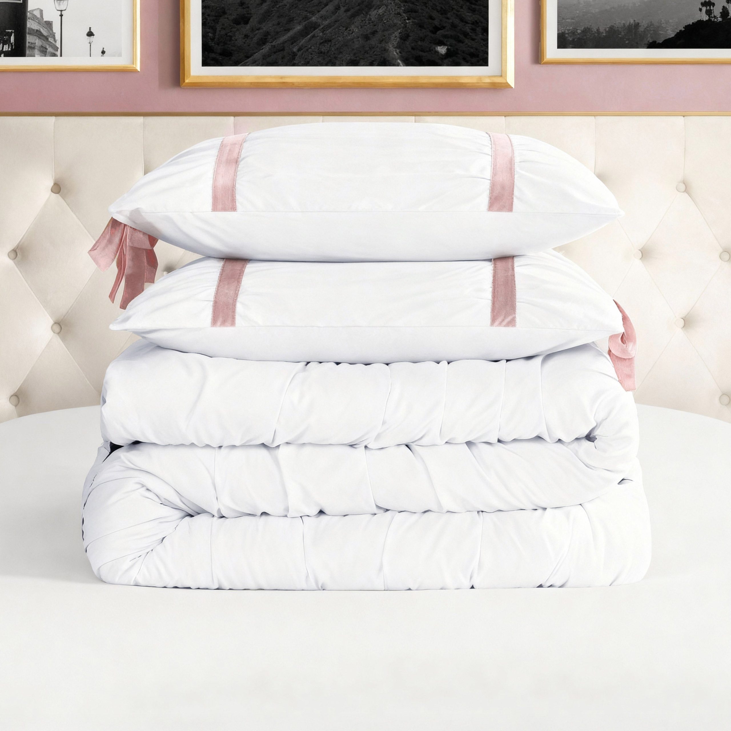 Amelie Bows Ruched Comforter Set - Image 6