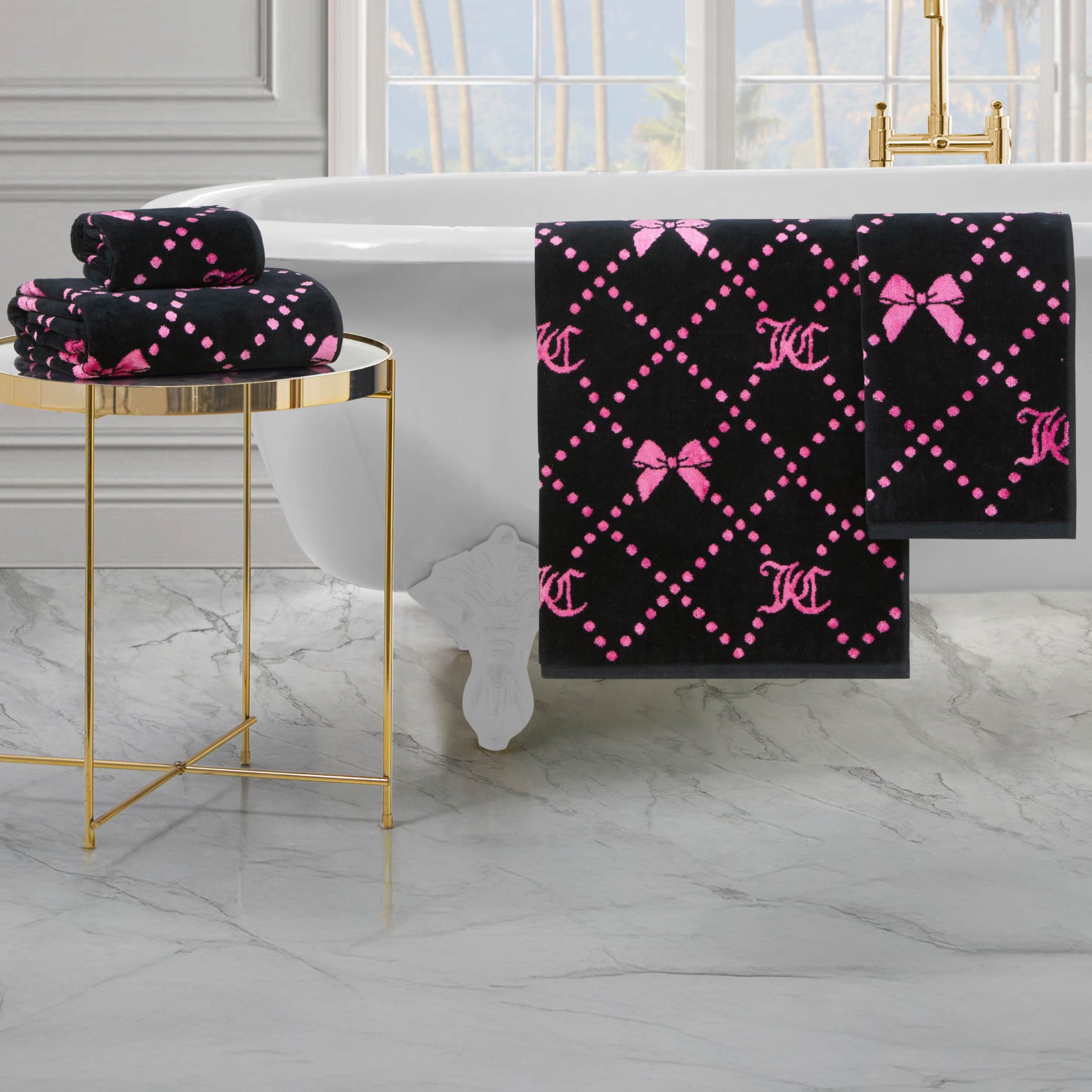 Printed Jacquard Bath Towel Set - Image 2