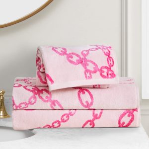Printed Jacquard Bath Towel Set