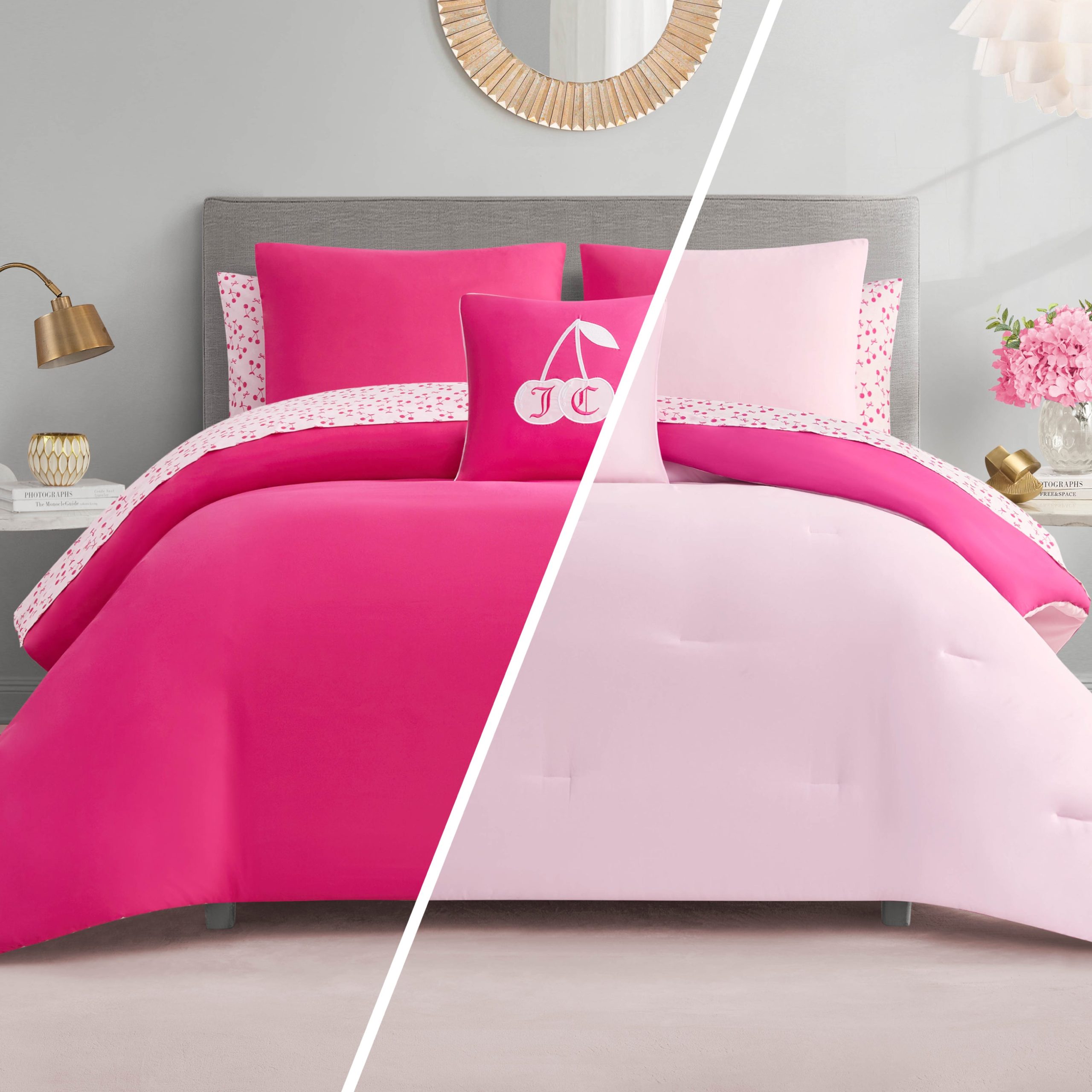Cherry Reversible Bed in a Bag Bedding Set - Image 2