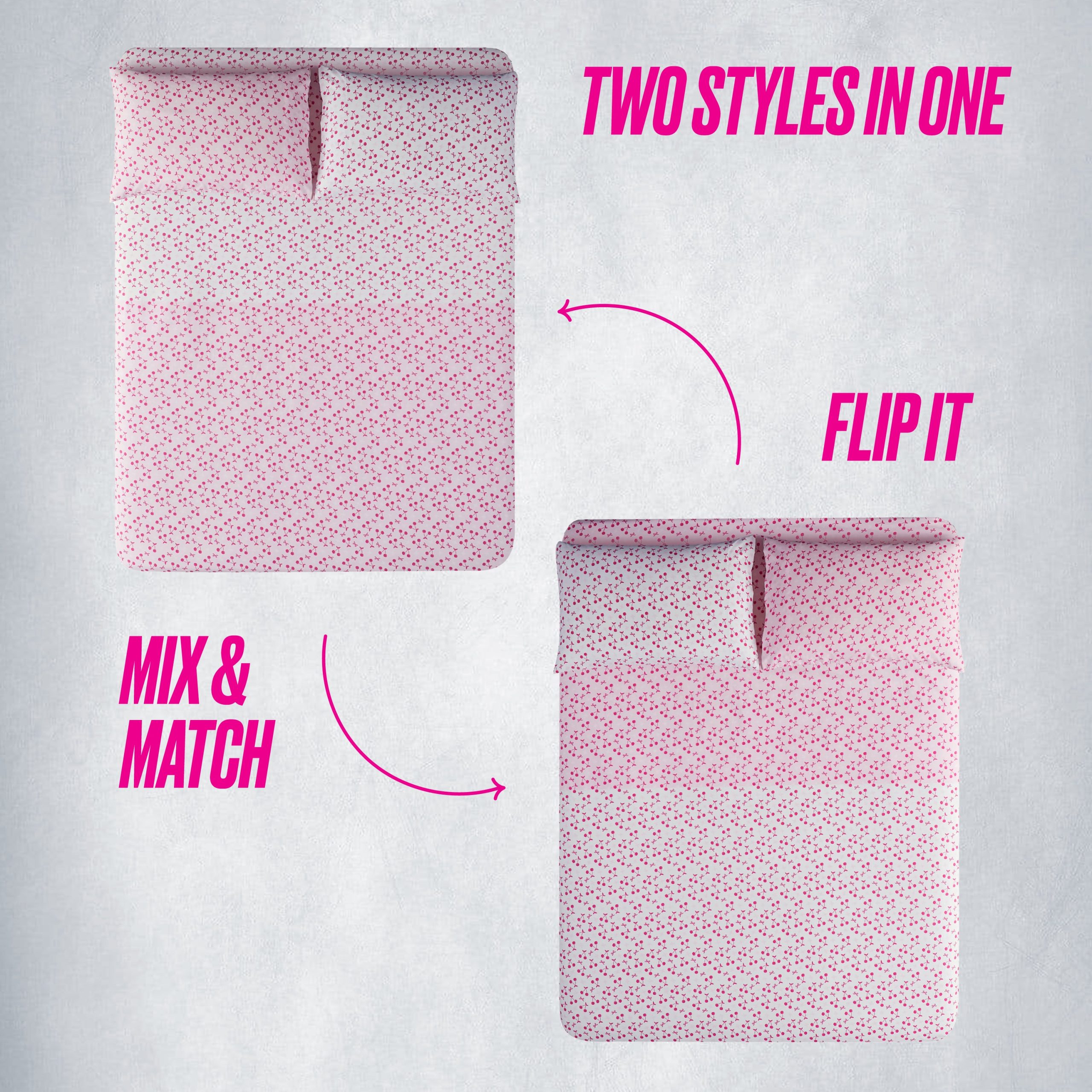 Cherry Reversible Bed in a Bag Bedding Set - Image 4
