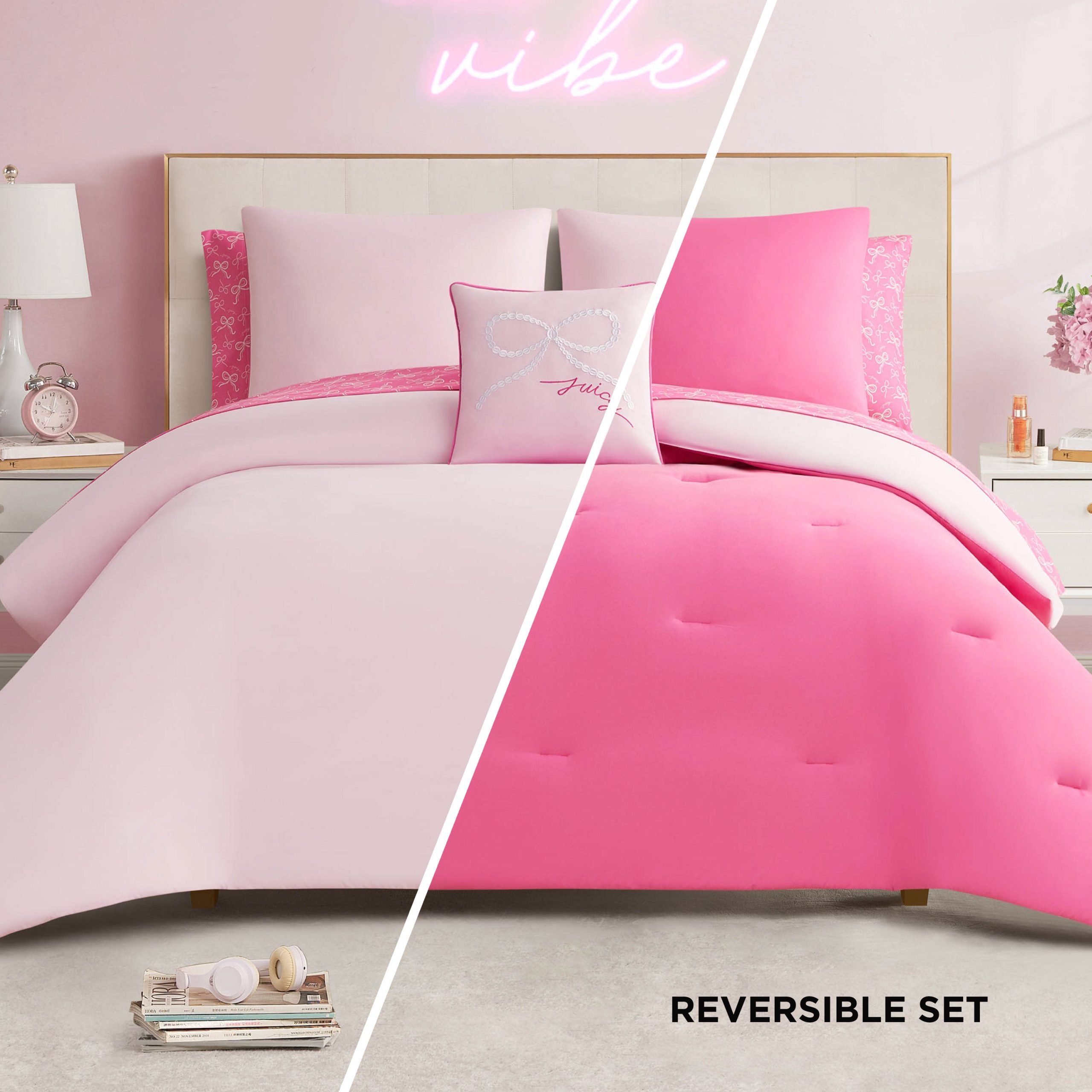 Pearly Bows Reversible Bed in a Bag Bedding Set - Image 2