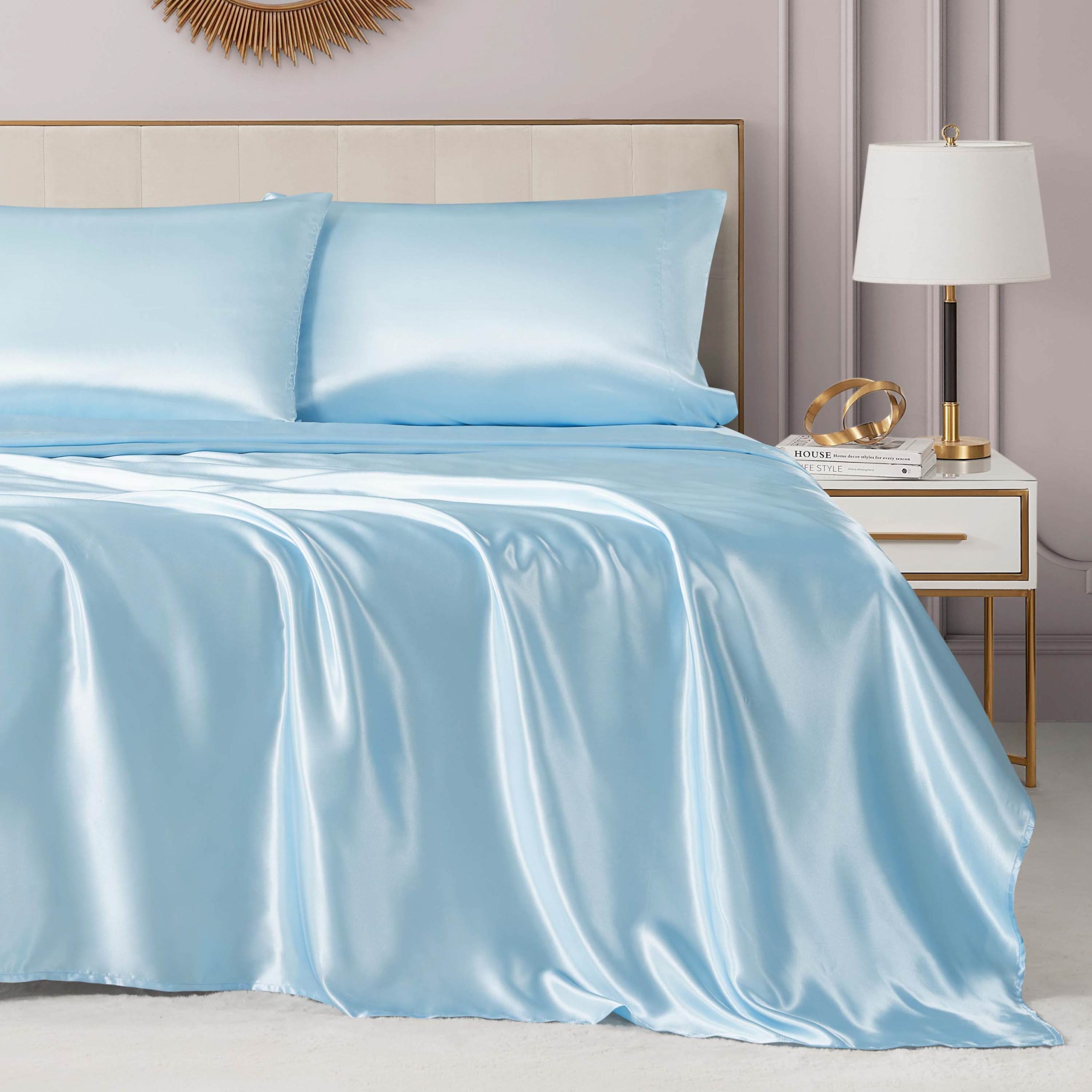 Solid Satin Sheet Set - Image 3