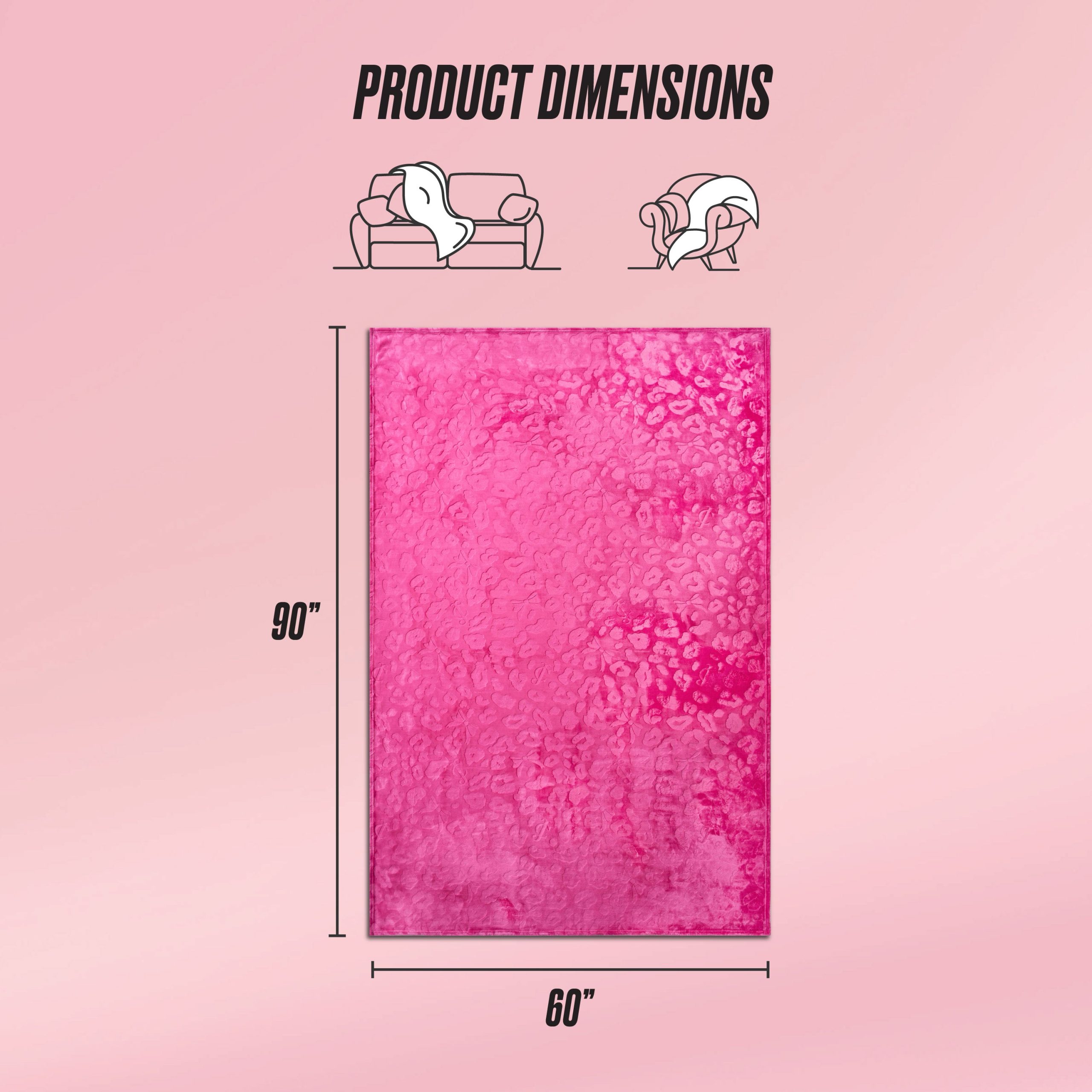 Plush Oversized Throw Blanket. 60 x 90 - Image 2