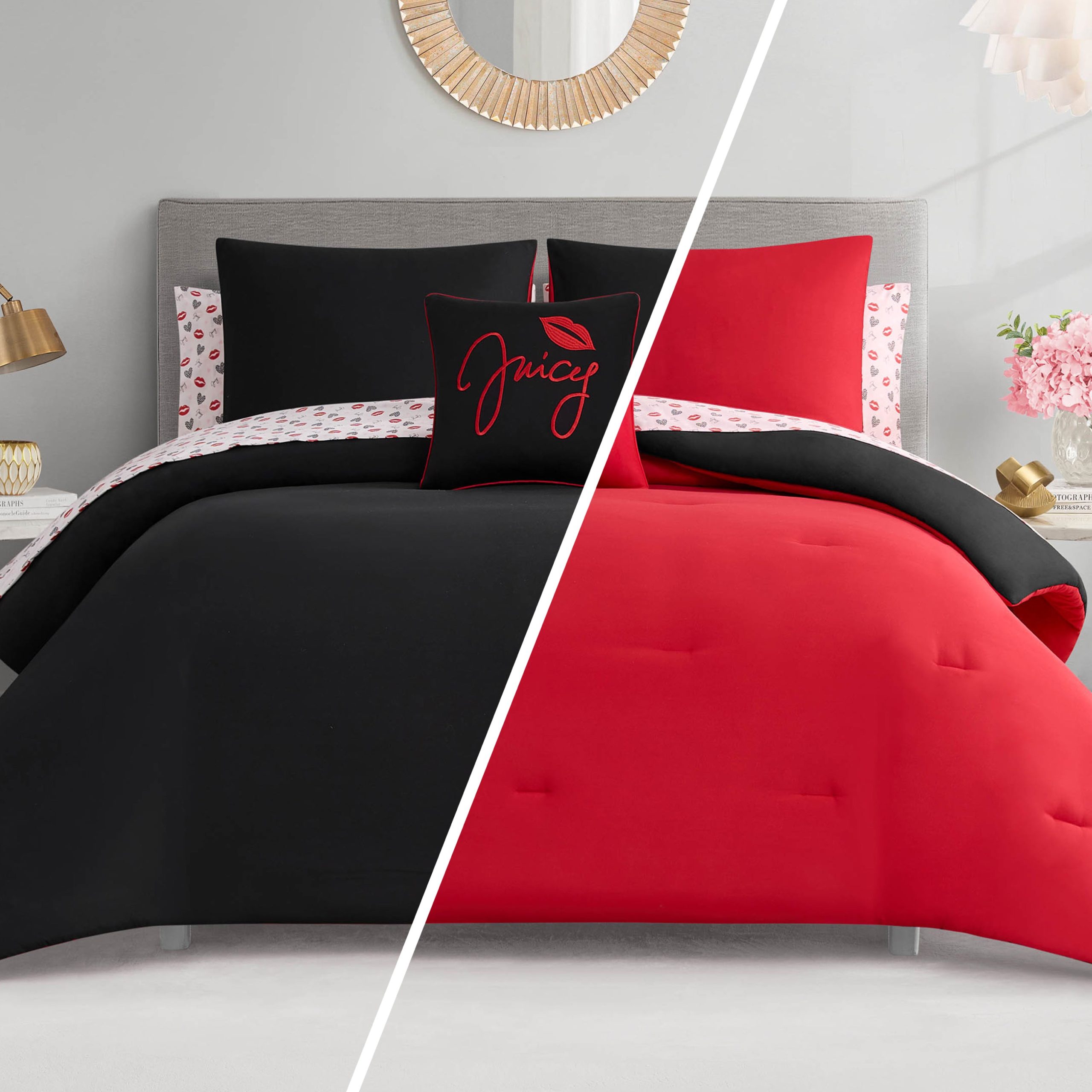 Glam Girl Solid Reversible Bed in a Bag Bedding Set - Image 2