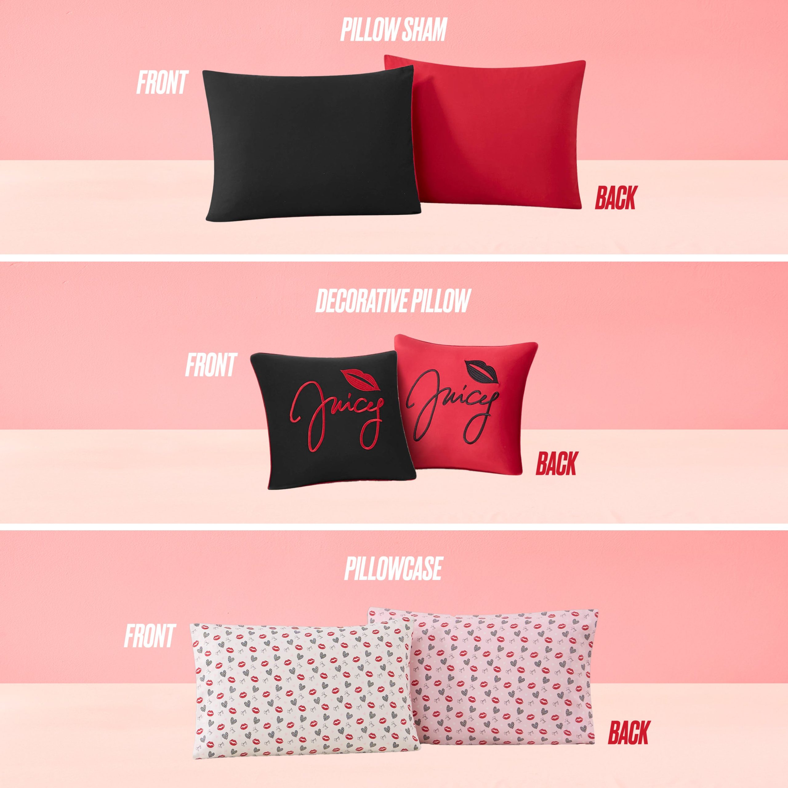 Glam Girl Solid Reversible Bed in a Bag Bedding Set - Image 3