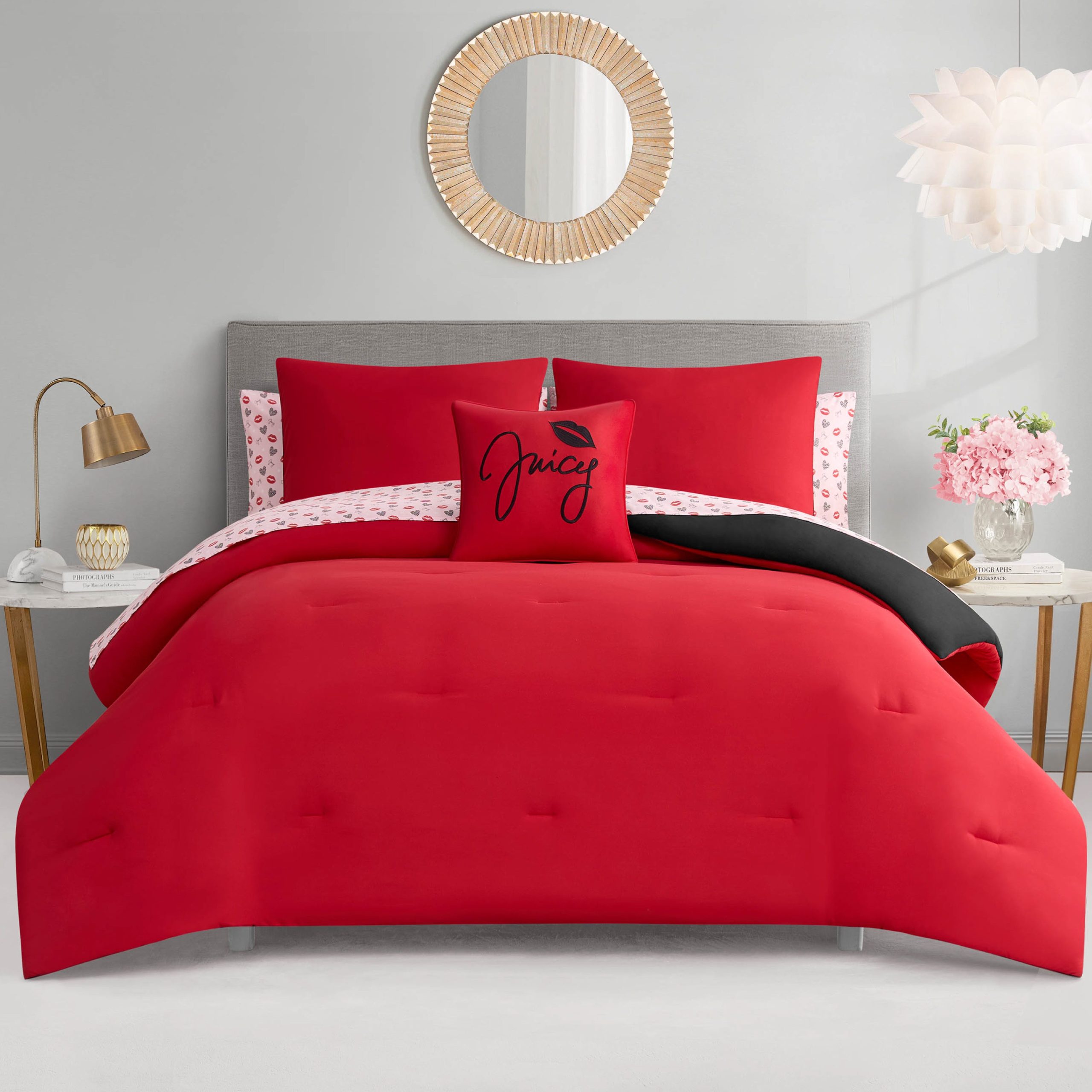 Glam Girl Solid Reversible Bed in a Bag Bedding Set - Image 6