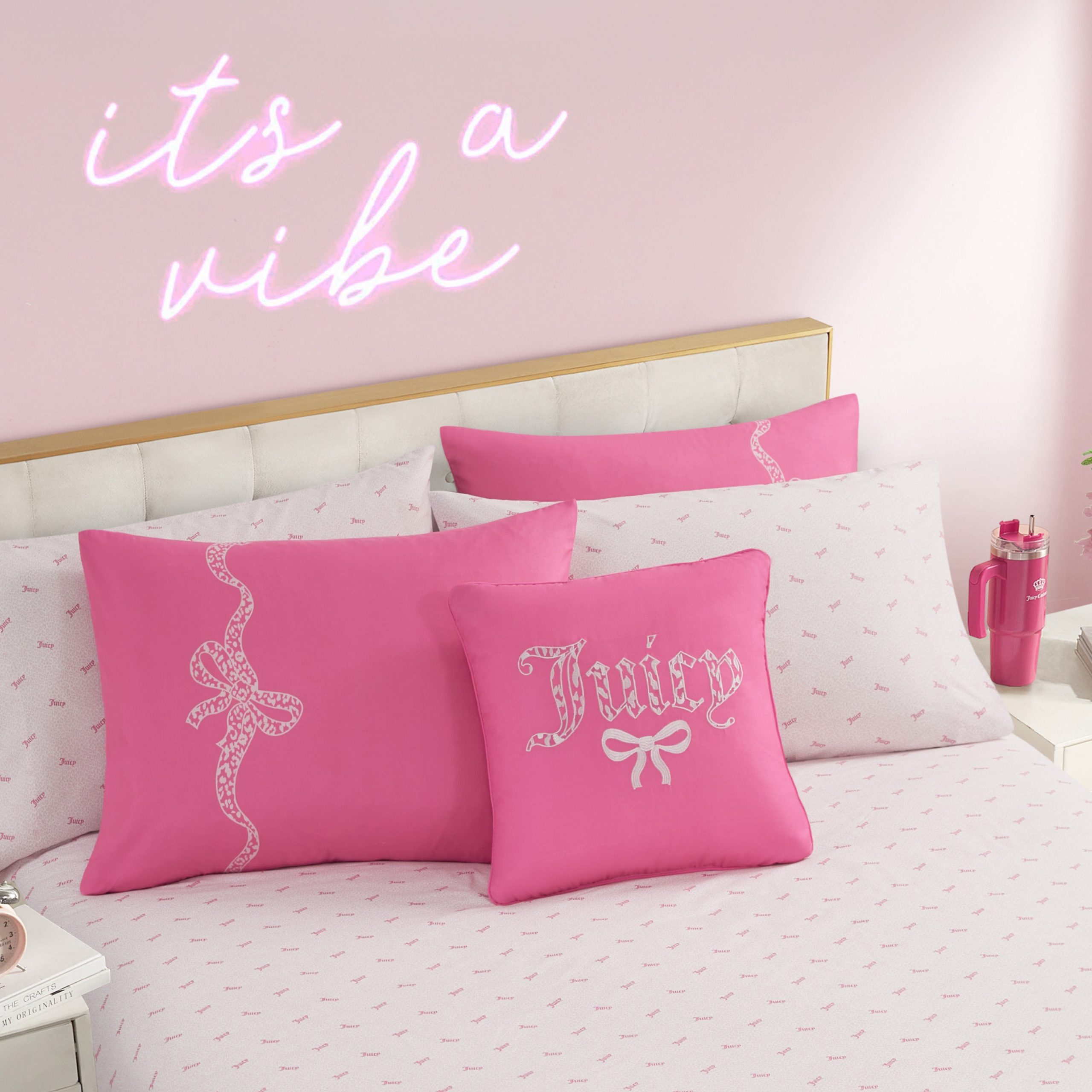 Hotel Stripe Leopard Bows Bed in a Bag Bedding Set - Image 6