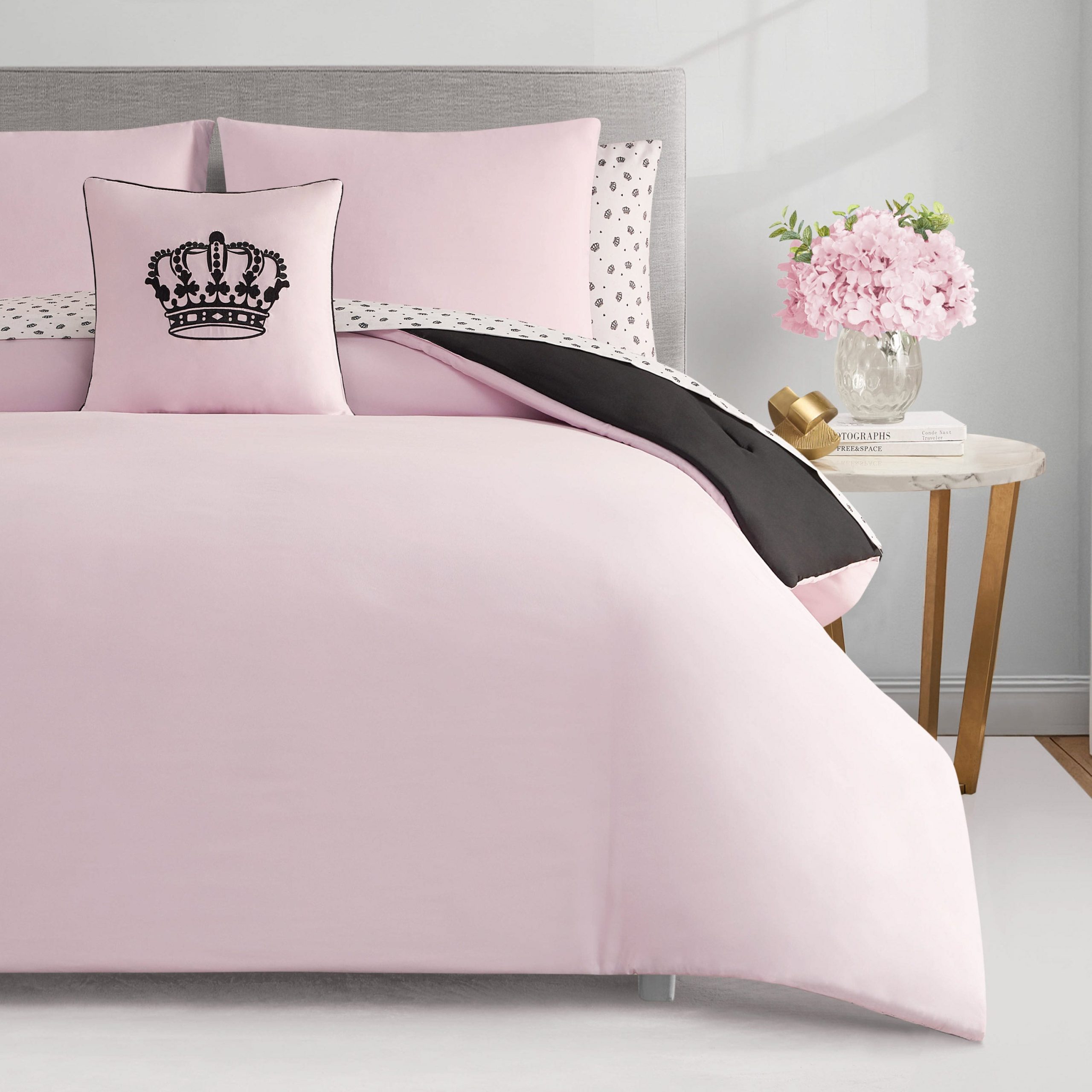Crown Sparkle Solid Reversible Bed in a Bag Bedding Set - Image 7