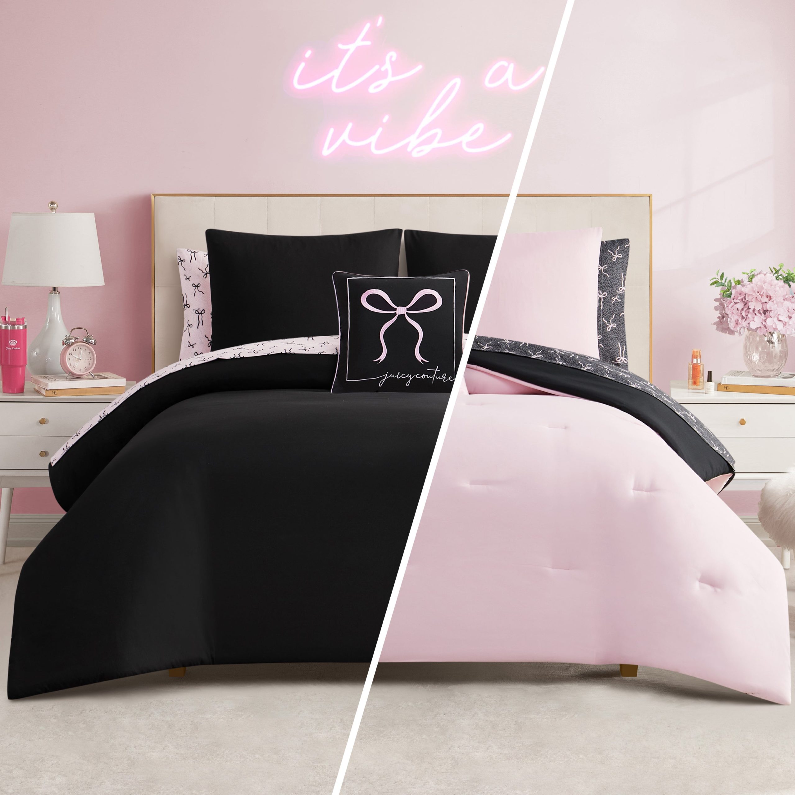 Bows Solid Reversible Bed in a Bag Bedding Set - Image 2