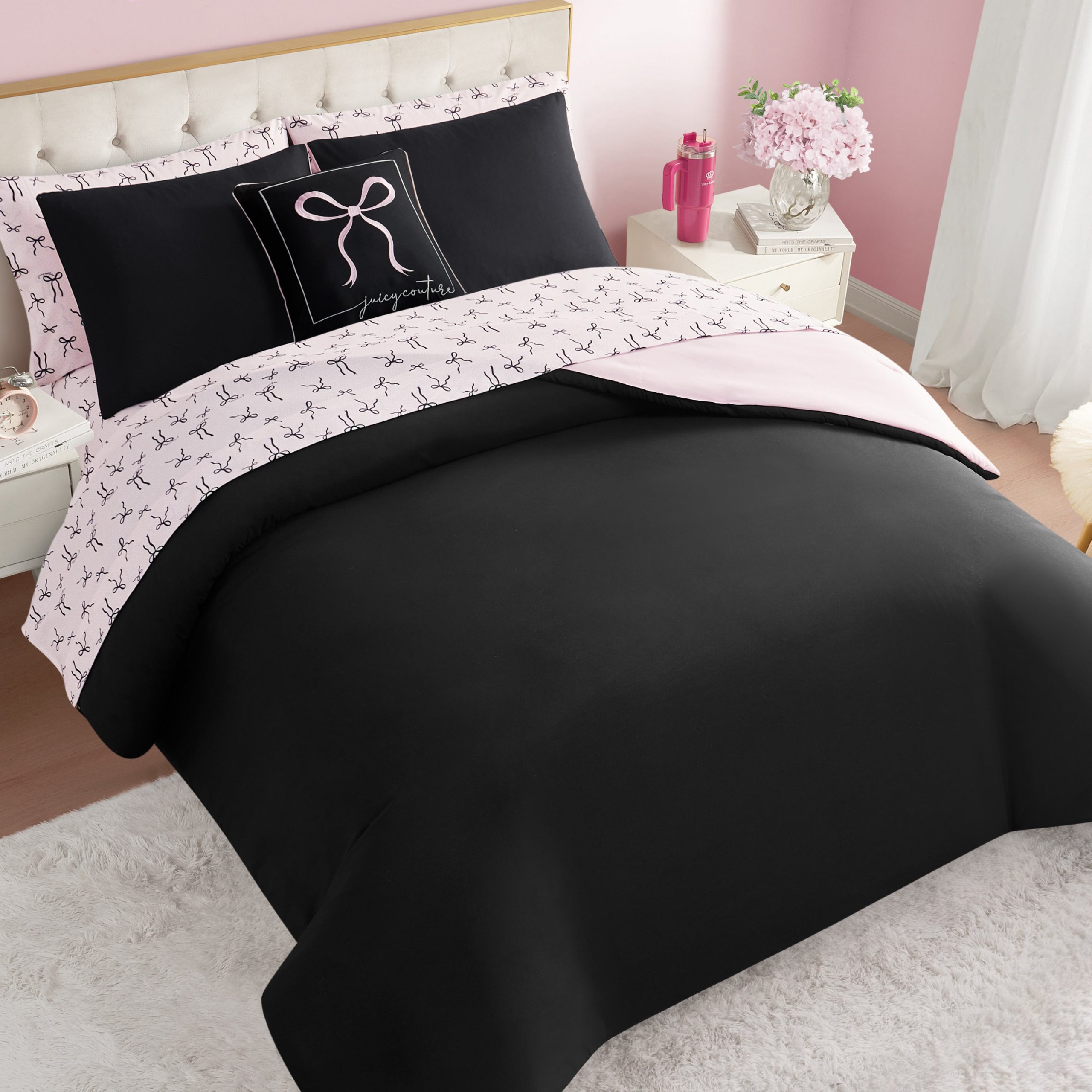 Bows Solid Reversible Bed in a Bag Bedding Set - Image 6