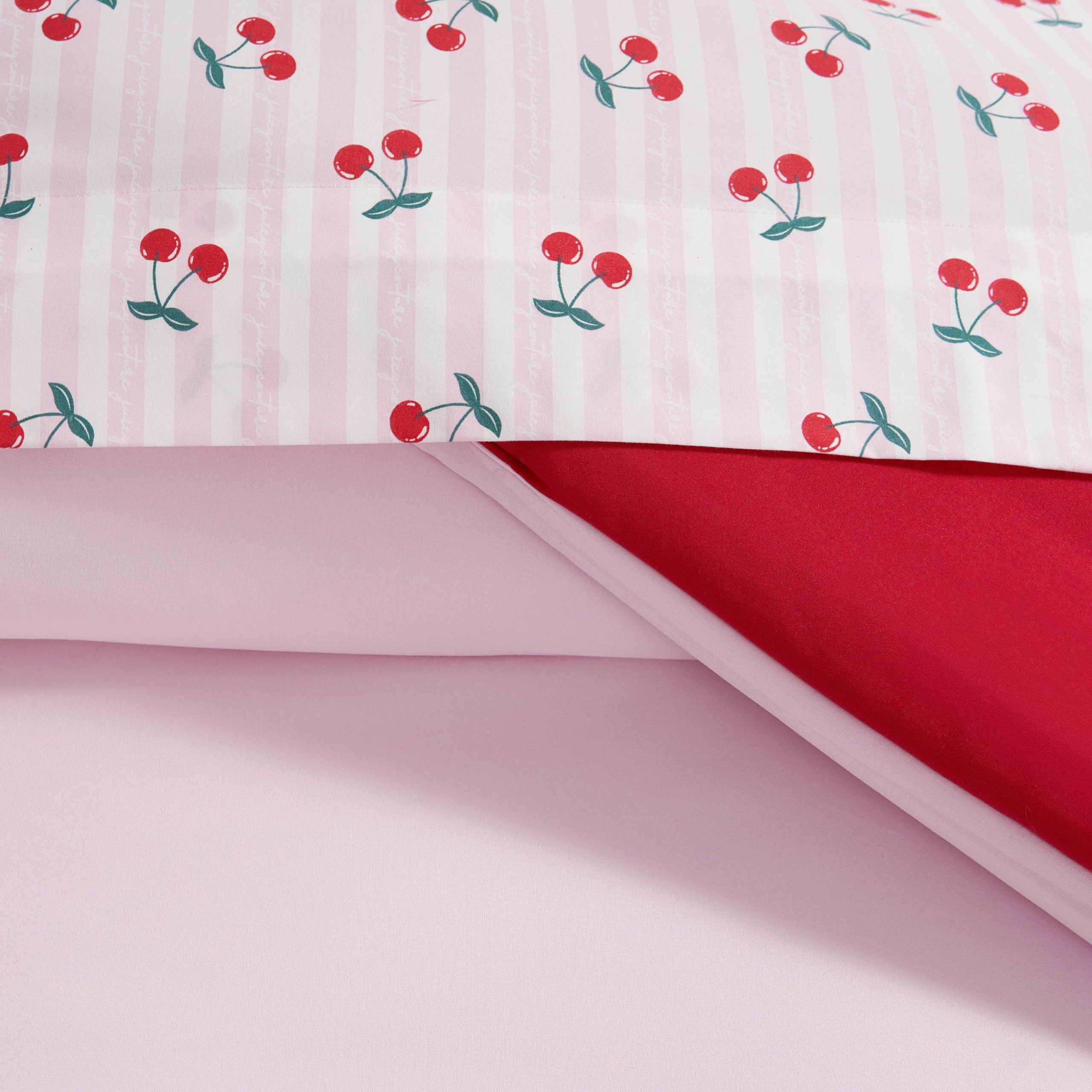 Cherry Script Solid Reversible Bed in a Bag Bedding Set - Image 9