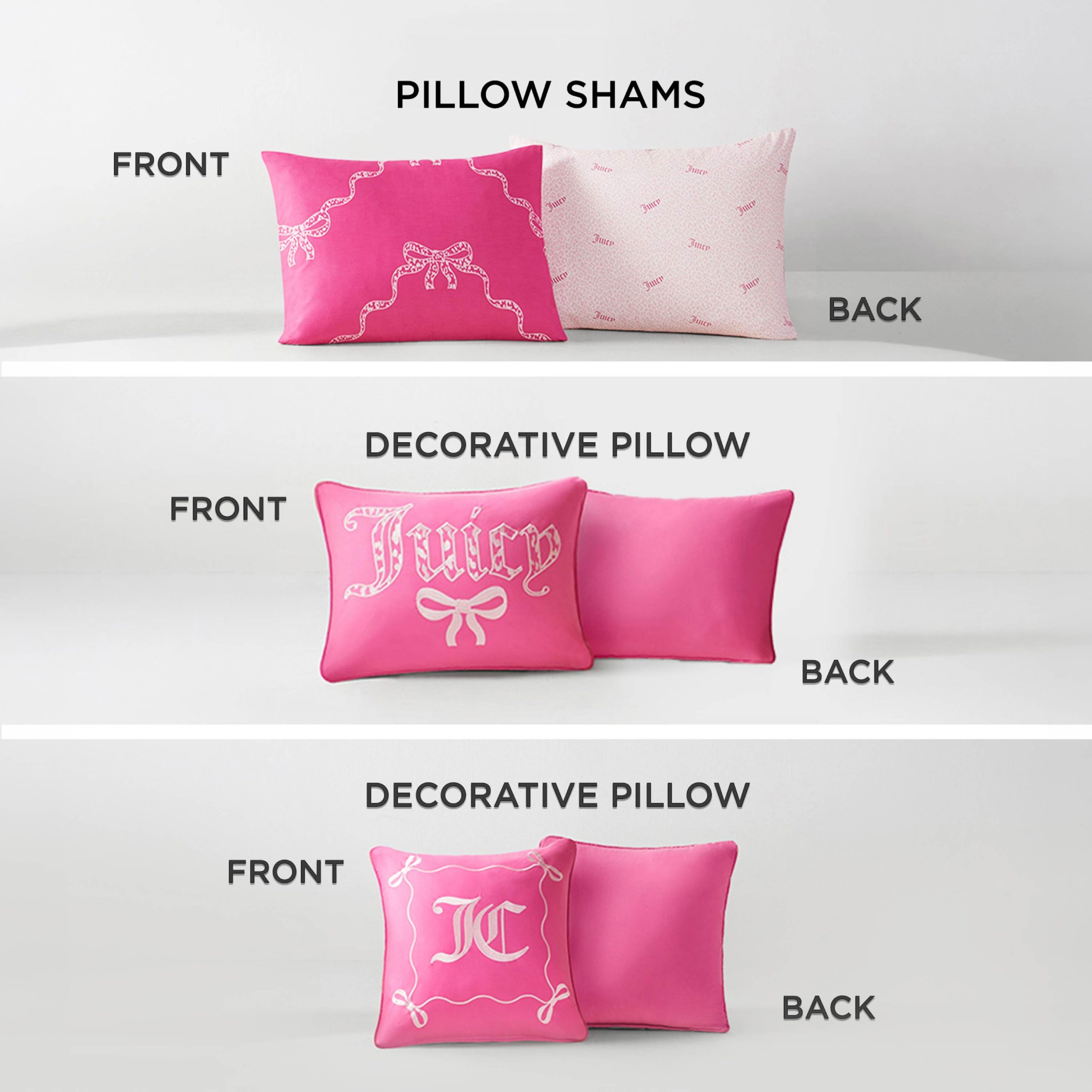 Chevron Leopard Bow Reversible Comforter Set - Image 4