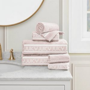 Plush Stripe Bath Towel Set