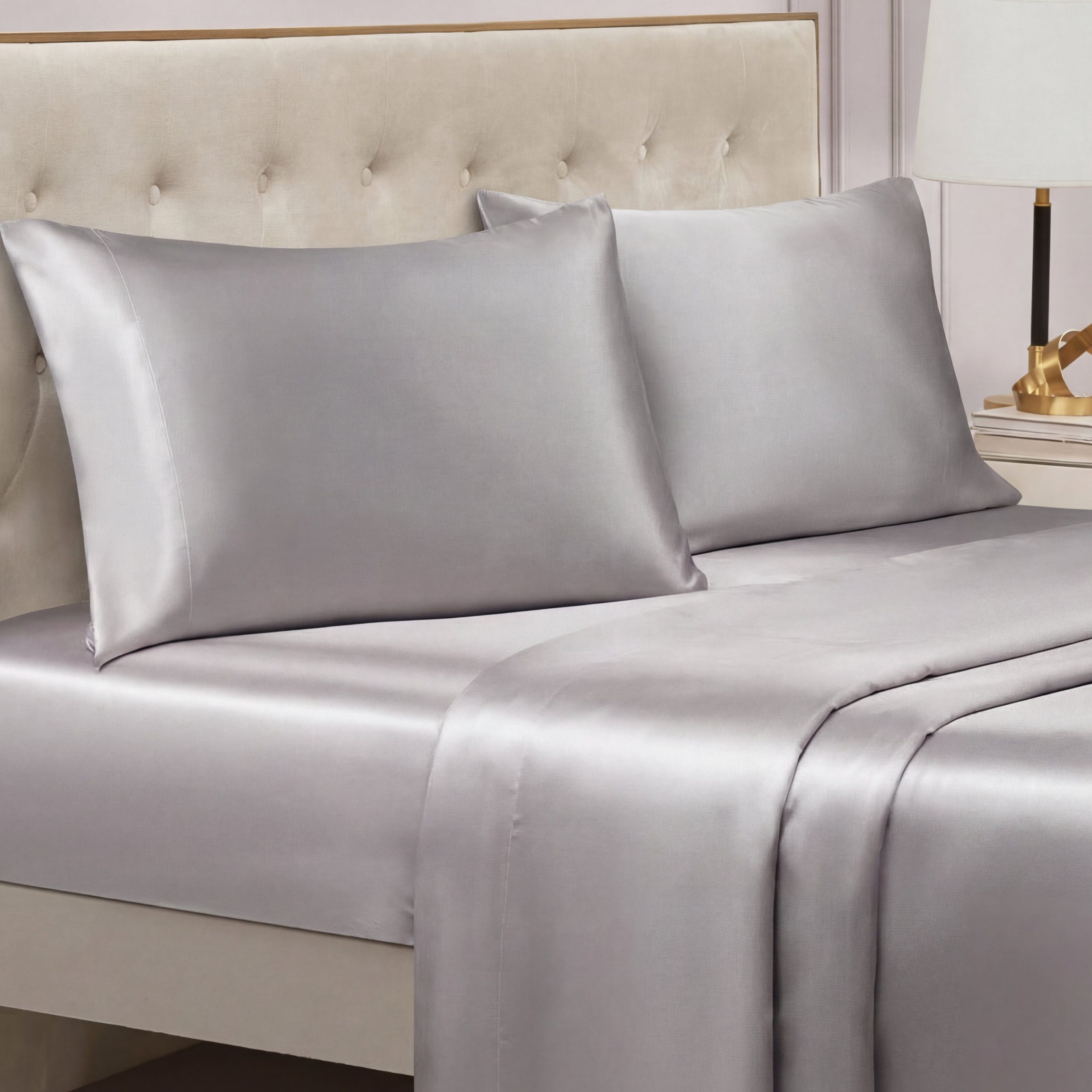 Solid Satin Sheet Set - Image 5