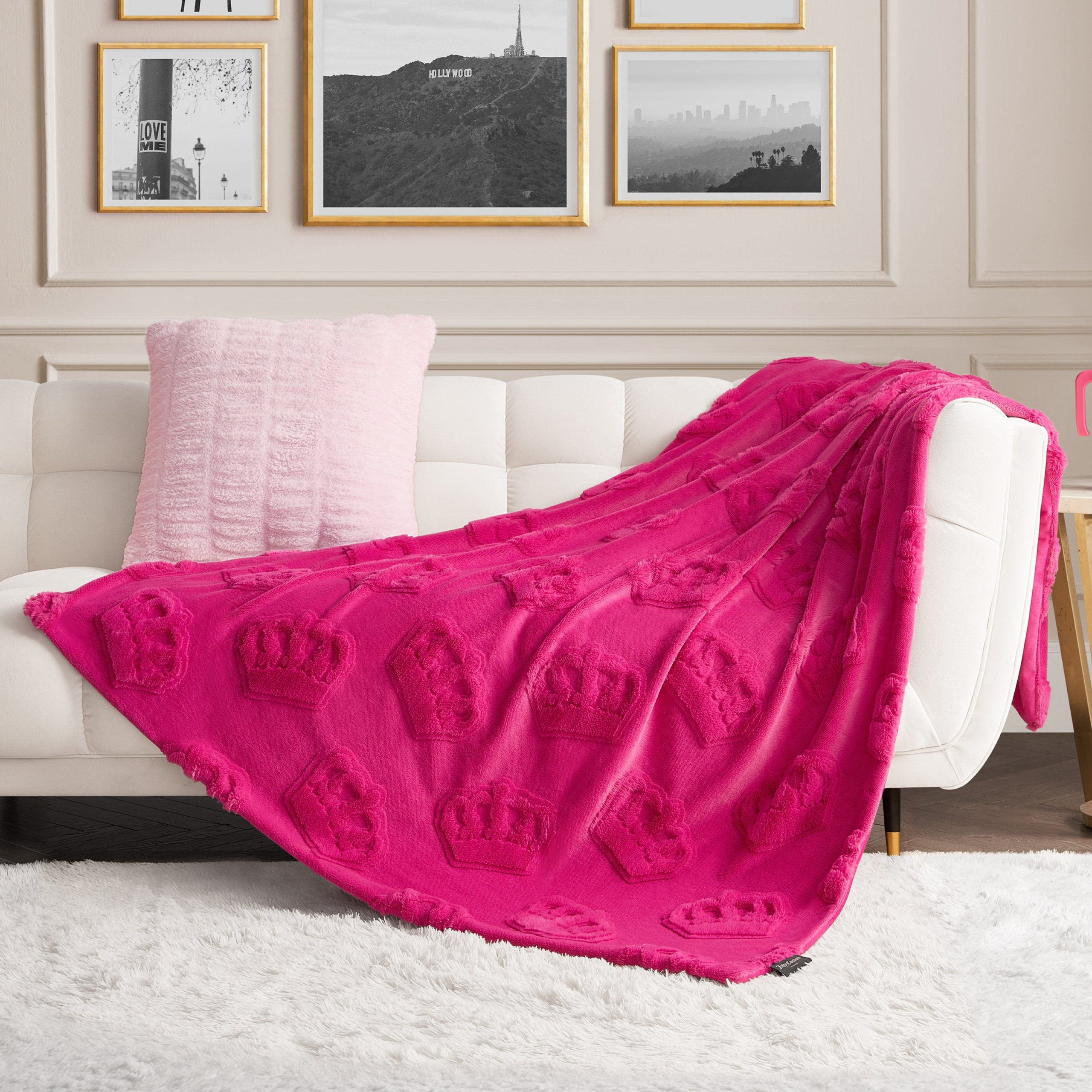 3D Faux Fur Throw Blanket