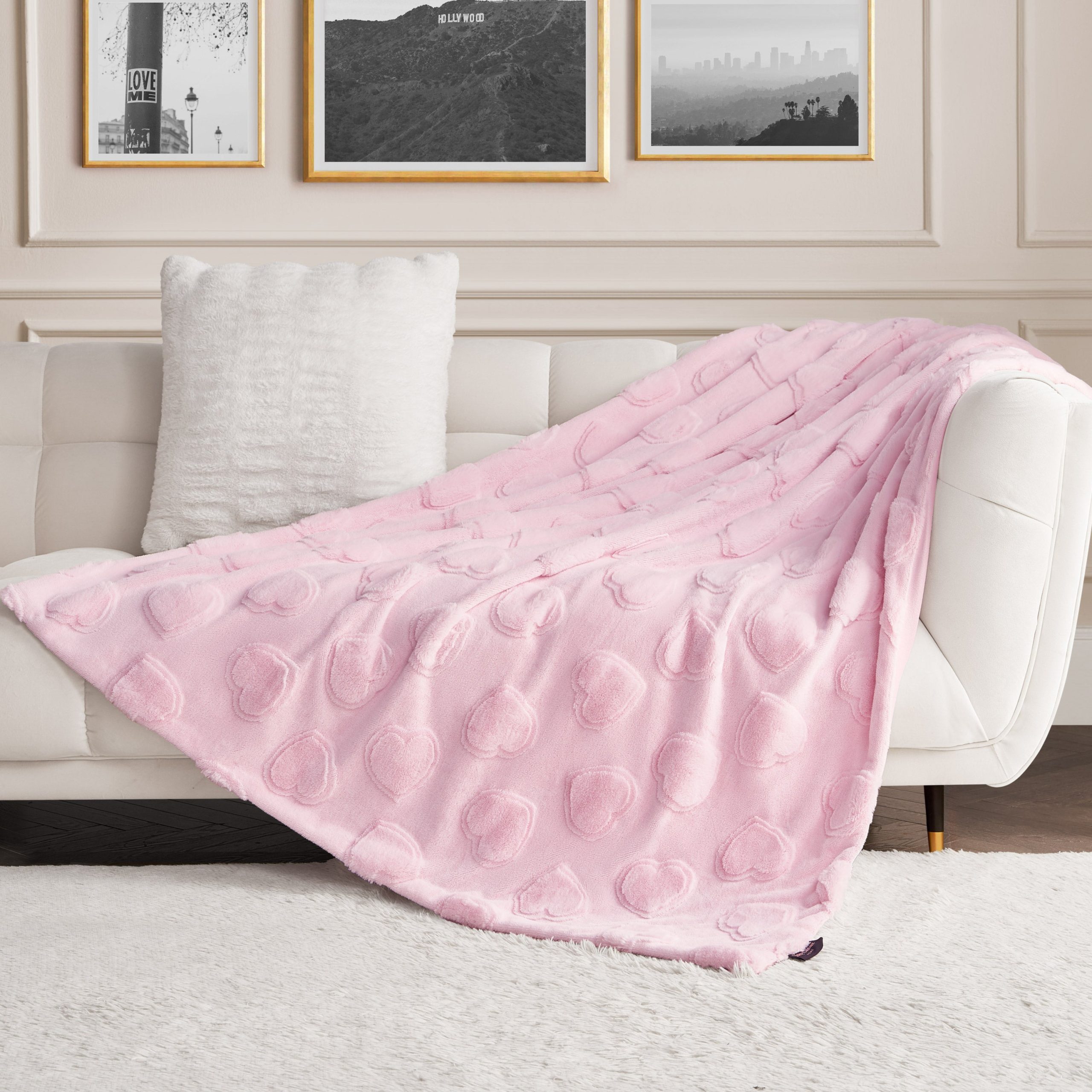 3D Faux Fur Throw Blanket