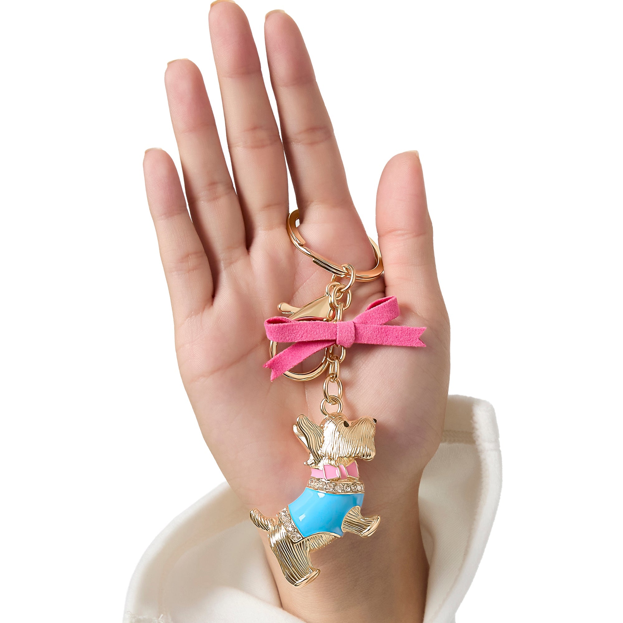 Crystal Scottie Dog Keychain Bag Charm - Image 2
