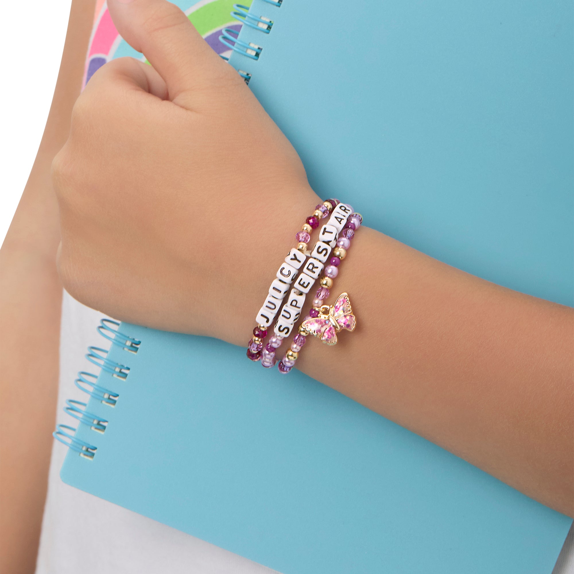 Kids Choose Juicy Superstar 3 Piece Stretch Beaded Bracelet Set - Image 2