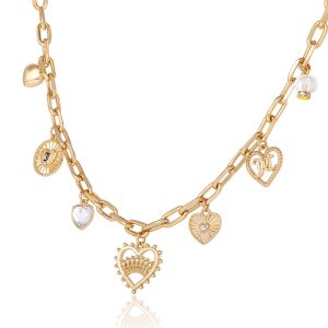 Heart Juicy Logo Charm Necklace