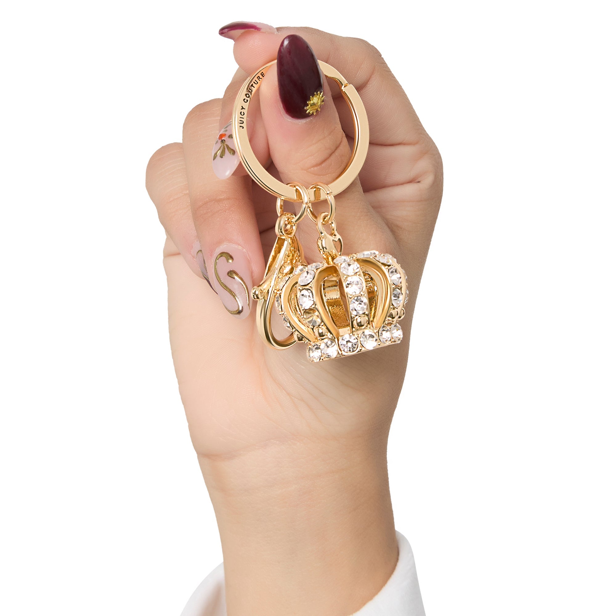 Crown Charm Rhinestone Keychain Bag Charm - Image 3