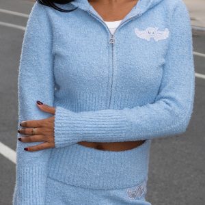 Angel Couture Knitwear Patch Hoodie