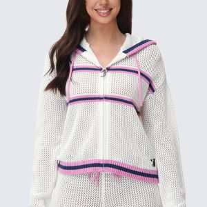Mesh Zip-Up Hoodie