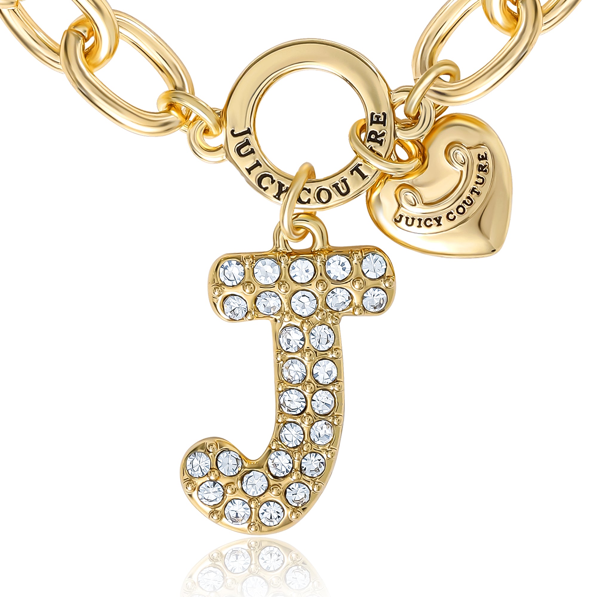 Pavé Initial Charm Bracelet. Letter J - Image 3